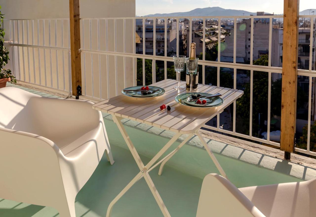 Blue And White Apartment Vipgreece Athena Bagian luar foto