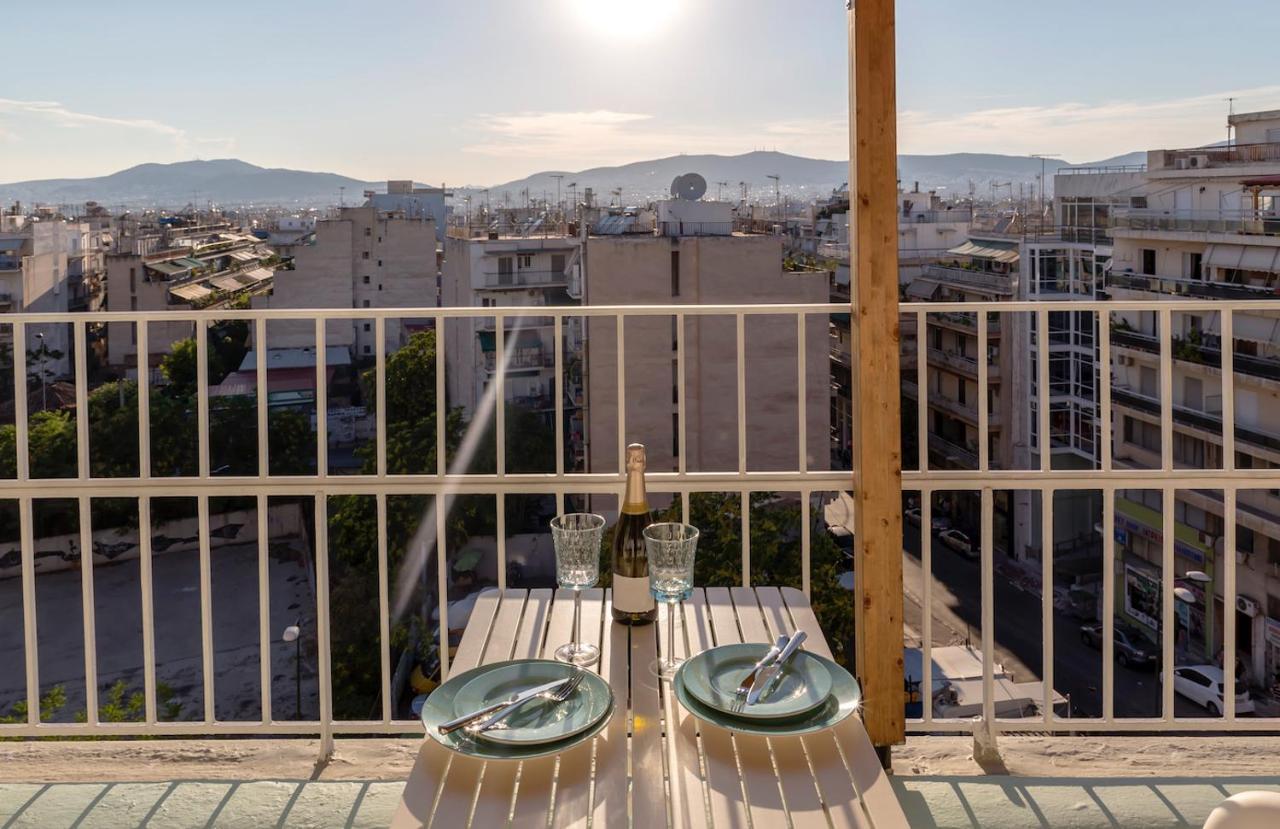 Blue And White Apartment Vipgreece Athena Bagian luar foto